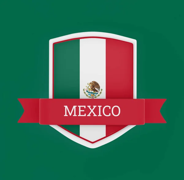 Bandera México Con Bandera Cinta — Foto de Stock