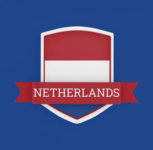 荷兰国旗 条带横幅 — 图库照片