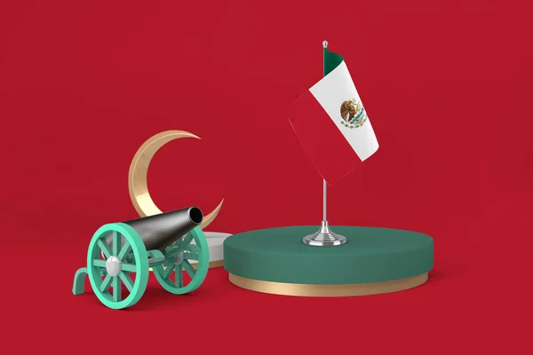 Ramadán México Cannon Crescent Rendering — Foto de Stock