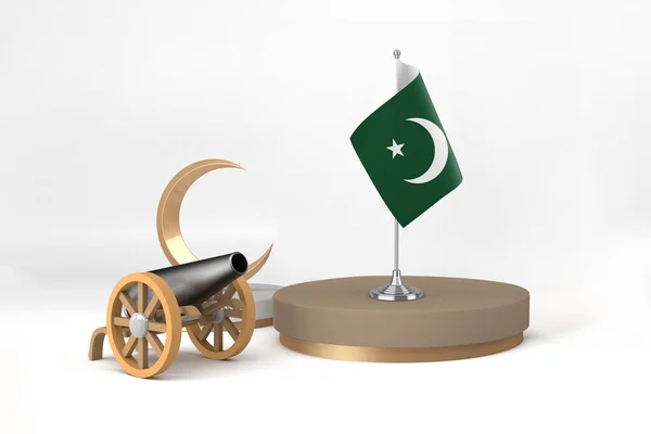 Пакистанская Пушка Полумесяц Рамадана — стоковое фото