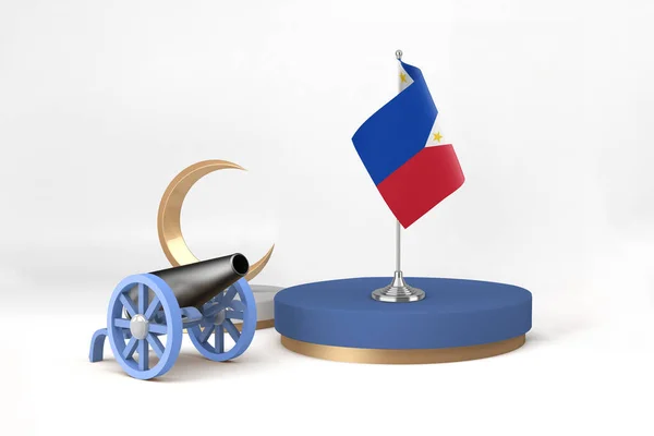 ラマダーン月のフィリピン大砲とクレセント — ストック写真