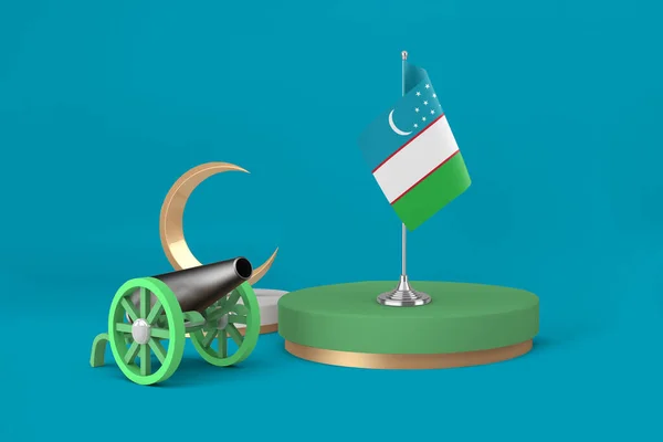 Ramadan Uzbekistan Cannone Mezzaluna — Foto Stock