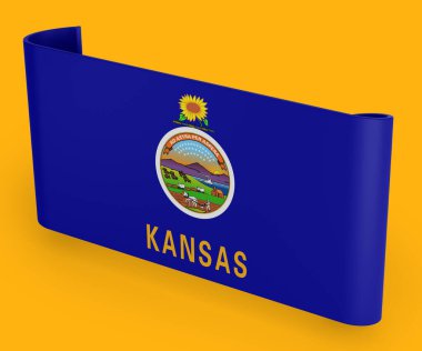 Kansas Bayrak Kurdelesi Bayrağı