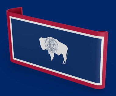 Wyoming Bayrak Kurdelesi Bayrağı