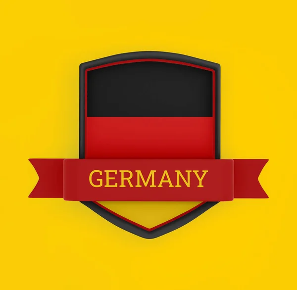Deutschland Fahne Mit Banner — Stockfoto