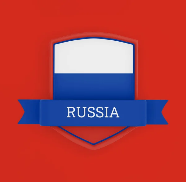 Bandeira Rússia Com Bandeira — Fotografia de Stock