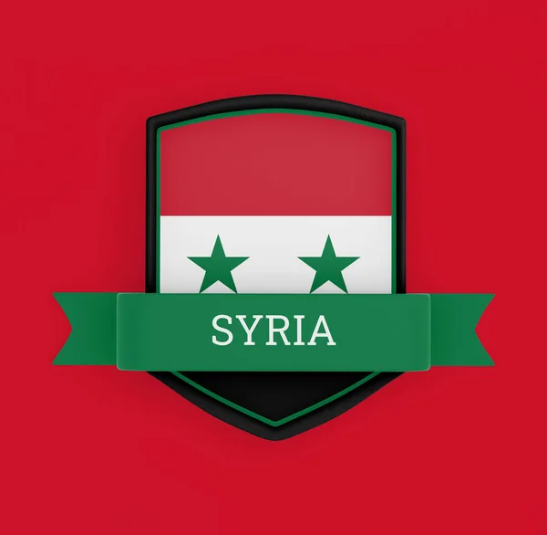 Szíria Zászló Zászlóval — Stock Fotó