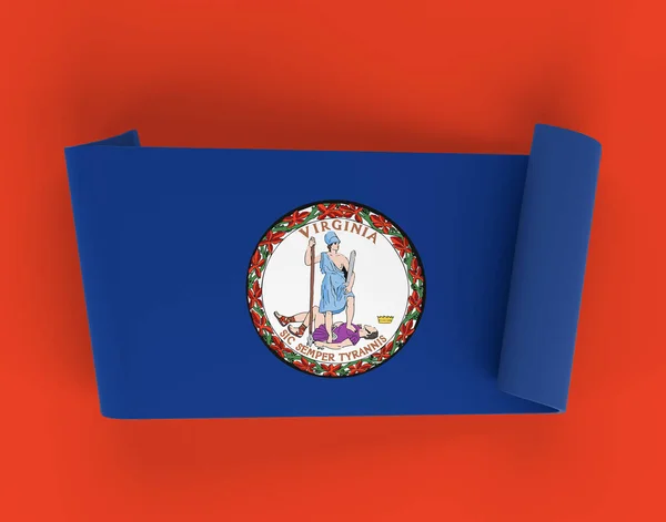Virginia Flaggstång Banderoll — Stockfoto