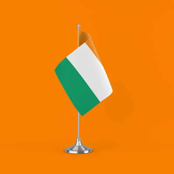 Cote Ivoire Flagge Tabellenfahne — Stockfoto