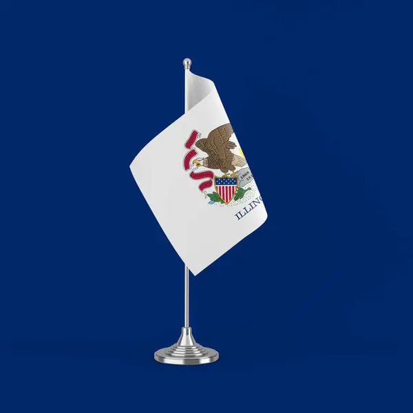 Illinois Bordsflagga För Kontor — Stockfoto