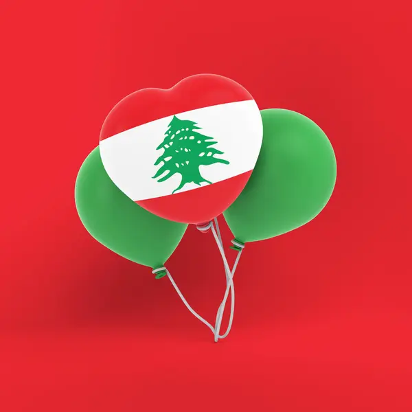 Libanon Luftballons Setzen Feier Gang — Stockfoto