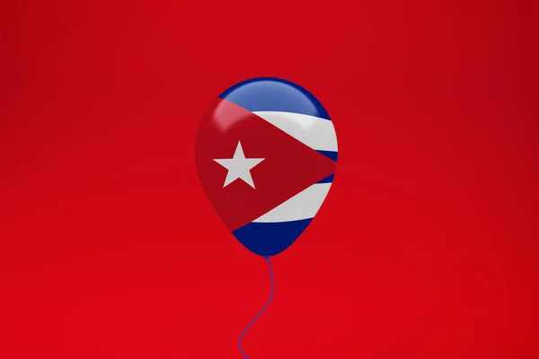 Γιορτή Μπαλονιού Σημαία Κούβας — Φωτογραφία Αρχείου