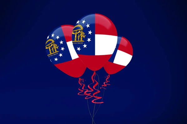 Zestaw Balonów Flaga Gruzji — Zdjęcie stockowe
