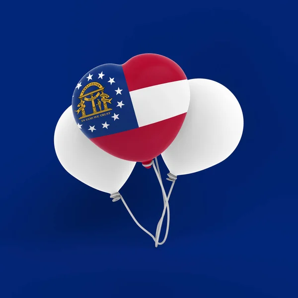 Zestaw Balonów Flaga Gruzji — Zdjęcie stockowe
