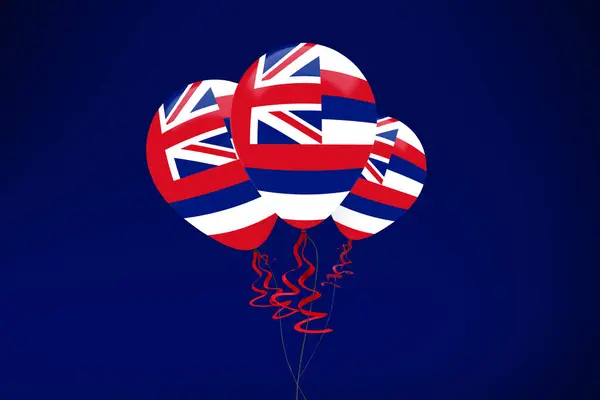 夏威夷国旗气球庆祝活动 — 图库照片
