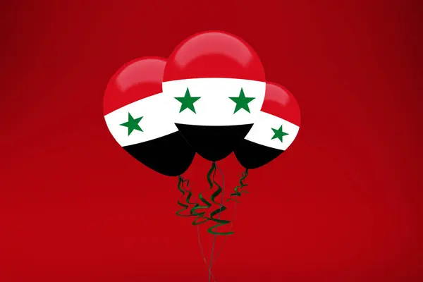 Szíria Zászló Léggömbök Készlet — Stock Fotó