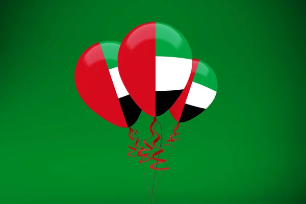 Balões Bandeira Dos Emirados Árabes Unidos — Fotografia de Stock