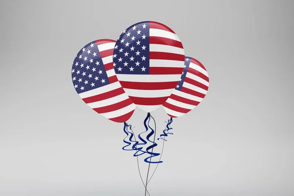 美国国旗气球 — 图库照片