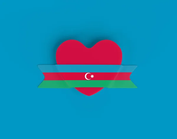 Azerbaycan Bayrağı Bayrağı — Stok fotoğraf