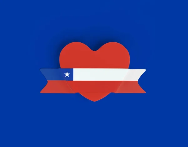 Прапор Серця Чилі — стокове фото