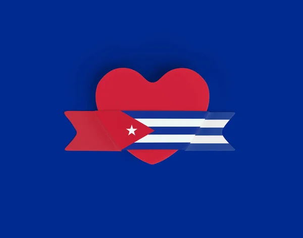 Nápis Srdce Kuby — Stock fotografie