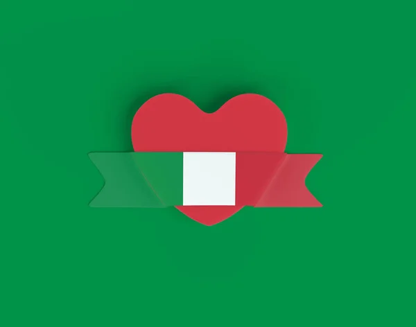 Olaszország Zászló Heart Banner — Stock Fotó