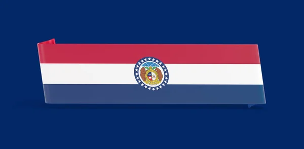 Bandeira Borracha Bandeira Missouri — Fotografia de Stock