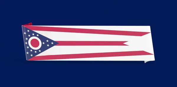 Flaga Ohio Gumowy Sztandar — Zdjęcie stockowe