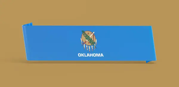 stock image Oklahoma Flag Rubber Banner