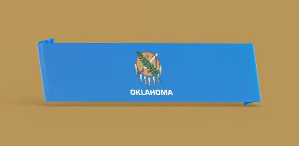 Stock image Oklahoma Flag Rubber Banner