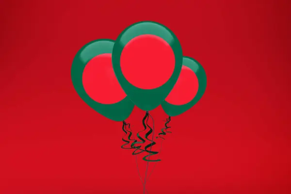 Bangladesz Flagi Balony Zestaw — Zdjęcie stockowe