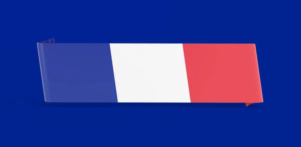 Frankrike Flagga Gummi Banner — Stockfoto