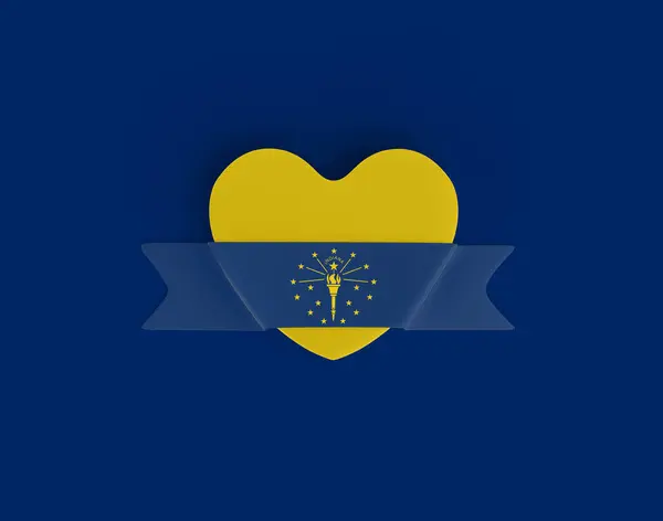Прапор Серця Індіани — стокове фото