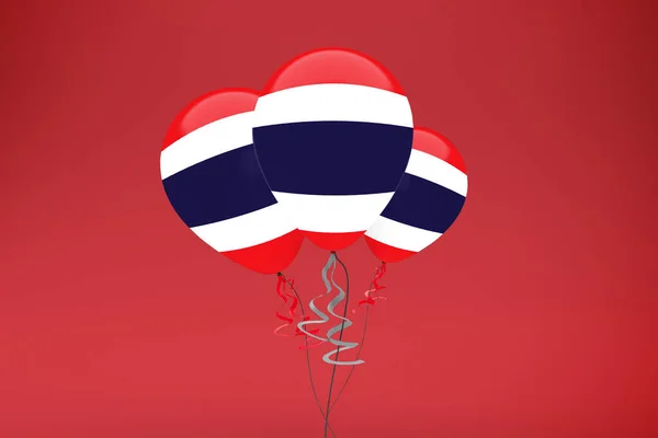 Thajsko Vlajky Balónky Sada — Stock fotografie