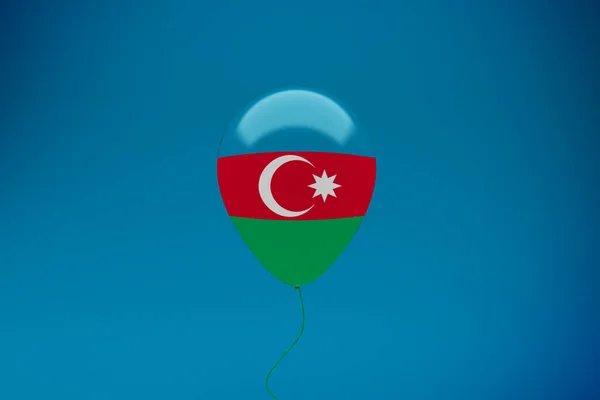 Azerbajdzjans Flaggballong Firande — Stockfoto