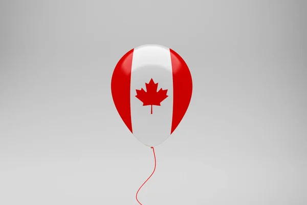 カナダフラッグバルーンお祝い — ストック写真