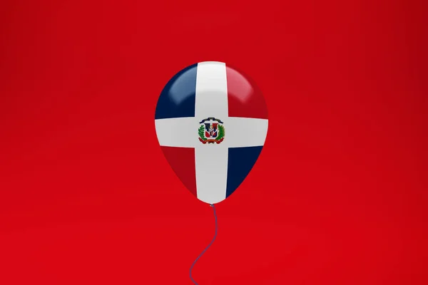 多米尼加共和国国旗气球庆祝活动 — 图库照片