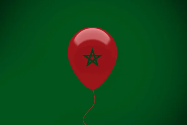 Marokko Flagge Ballon Feier — Stockfoto