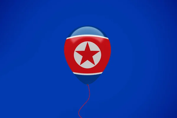 Święto Balonu Flagi Korei Północnej — Zdjęcie stockowe