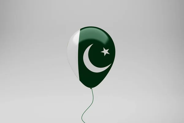 Pakisztáni Zászló Léggömb Ünneplés — Stock Fotó