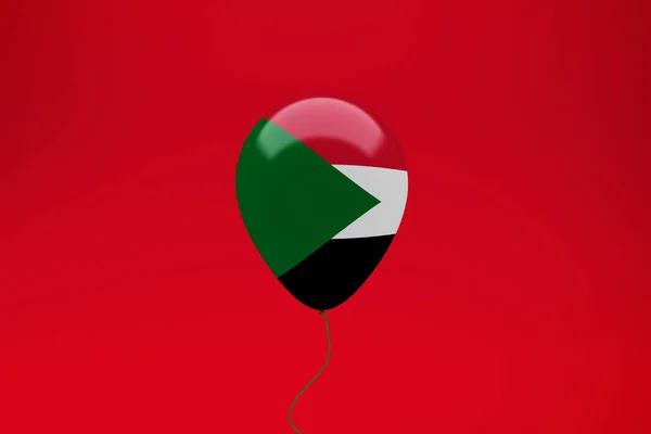 Oslava Balónu Súdánské Vlajky — Stock fotografie