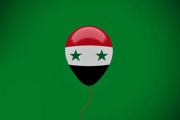 Szíria Zászló Léggömb Ünneplés — Stock Fotó