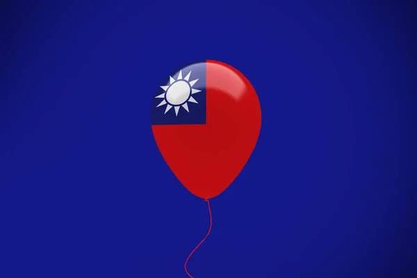 Celebración Del Globo Bandera Taiwán —  Fotos de Stock