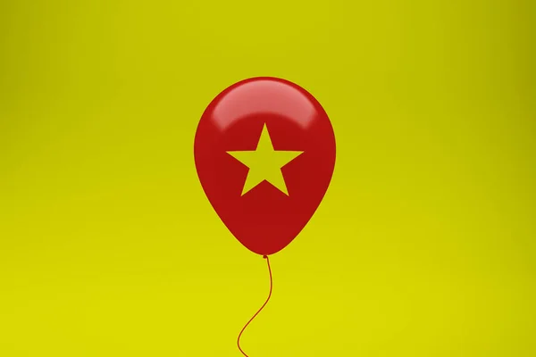 Bandeira Vietnã Celebração Balão — Fotografia de Stock
