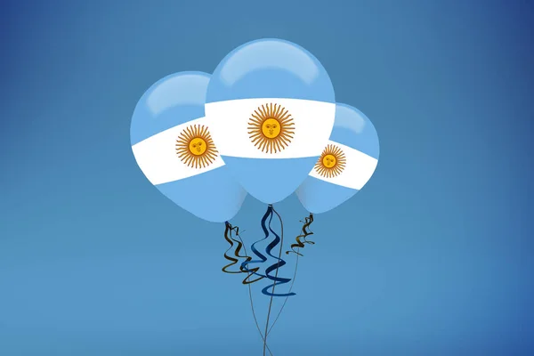 Argentinië Vlag Ballon Viering — Stockfoto