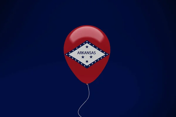 Arkansas Flagge Ballon Feier — Stockfoto