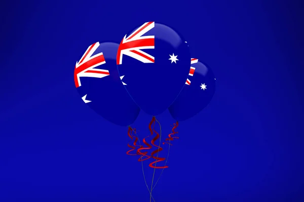 Slavnost Balónku Vlajkou Austrálie — Stock fotografie
