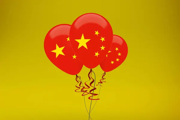 中国国旗バルーンセレブレーション — ストック写真