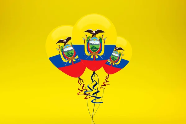 Festa Del Palloncino Bandiera Ecuador — Foto Stock