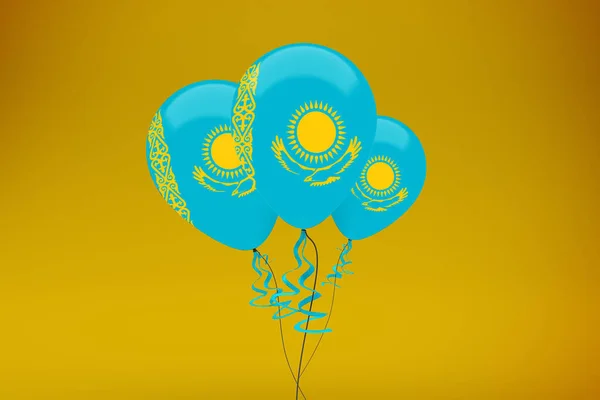 Kazakistan Bayrak Balonu Kutlaması — Stok fotoğraf